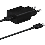 Cетевое ЗУ Samsung USB-C Power Adapter 15W PD c проводом Type-C <--> Type-C, черный (EP-T1510XBEGRU)