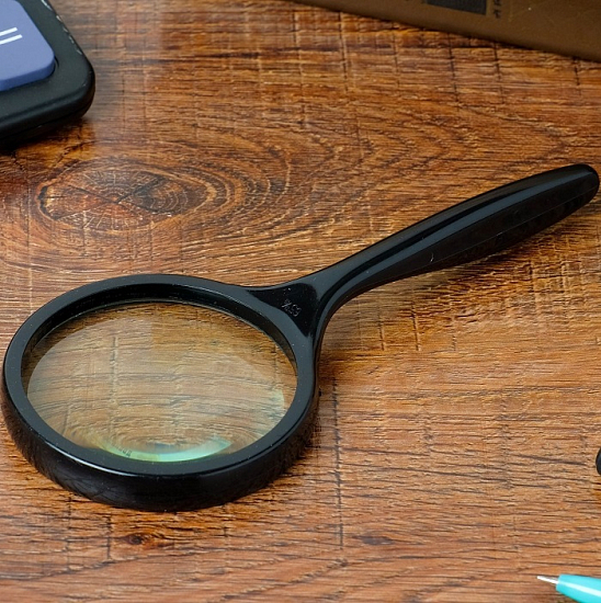 Лупа классическая, эргономичная ручка 4х, d=6,5см, 3098121