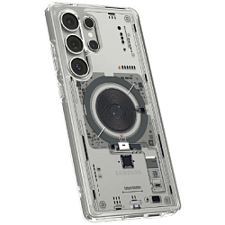 Силиконовый чехол Spigen на Samsung Galaxy S25 Ultra прозрачный с рисунком