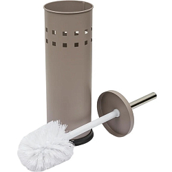 Ерш для унитаза LAIMA, с подставкой, металл, серый,матовый, 604961