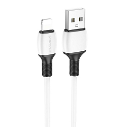Кабель USB <--> Lightning  1.0м BOROFONE BX84 Rise, белый