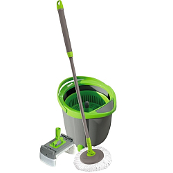 Швабра York Спешал с ведром и отжимом (2 насадки - круглая и плоская) 72740