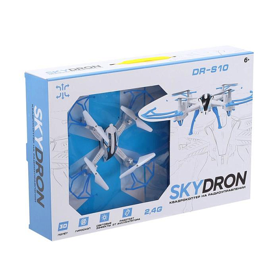 Квадрокоптер р/у SKYDRONE, работает от аккумулятора, цвет зелёный