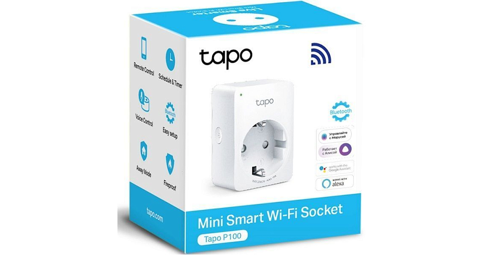 Tp link tapo p100. Умная розетка Wi-Fi TP-link tapo p100 (2-pk) Bluetooth 4.2, Voice Control, usage time tracking.