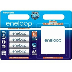 Аккумулятор PANASONIC R03 eneloop BK-4MCDEC4BE (800mAh) BL-4 (4/40) + футляр