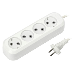 Сетевой удлинитель  5.0м SMARTBUY 4 розетки б/з ПВС 2х1,0 (SBE-10-4-05-N)