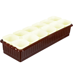 Набор для рассады, поддон 470х166х82 мм, 12 горшочков по 250 мл. с выдвижным дном// Palisad 643450