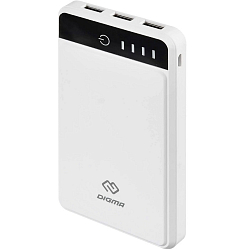Внешний АКБ DIGMA DG-10000-3U-WT (10000mAh) белый 3xUSB
