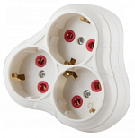 Колодка 3 гн. 16А/250B с заземлением круглая (SBE-16-A03-3z)