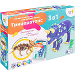 Набор для детской лепки из легкого пластилина "Трицератопс" TA1704