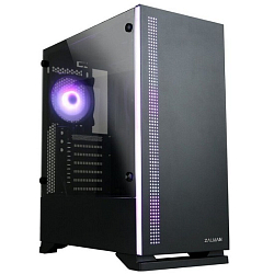 Корпус ZALMAN S5, ATX, BLACK, WINDOW, 2xCOMBO (3.5" or 2.5"), 4x2.5", 2xUSB2.0, 1xUSB3.0, FRONT 1x120mm, REAR 1x120mm RGB