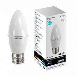 Лампа светодиодная GAUSS Elementary Candle 6W/4100K/E27