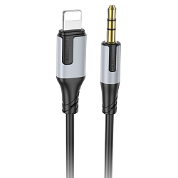 Кабель Jack 3.5 <--> Lightning  1.0м BOROFONE BL19 черный