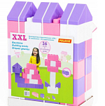 Конструктор строительный ПОЛЕСЬЕ "XXL", 36 эл + соединитель 30 эл 68064