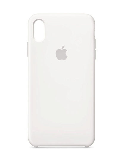 Задняя накладка Silicone CASE для iPhone XS Max белая (не оригинал)