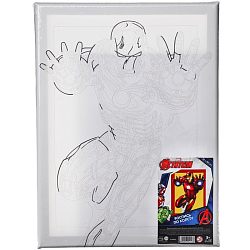 Картина по номерам в плёнке "Железный человек", Мстители 30х40 см   9302153