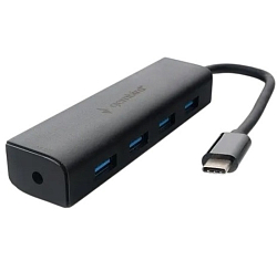 USB Type-C Хаб GEMBIRD UHB-C364, 4 порта, Type-C, с доп питанием