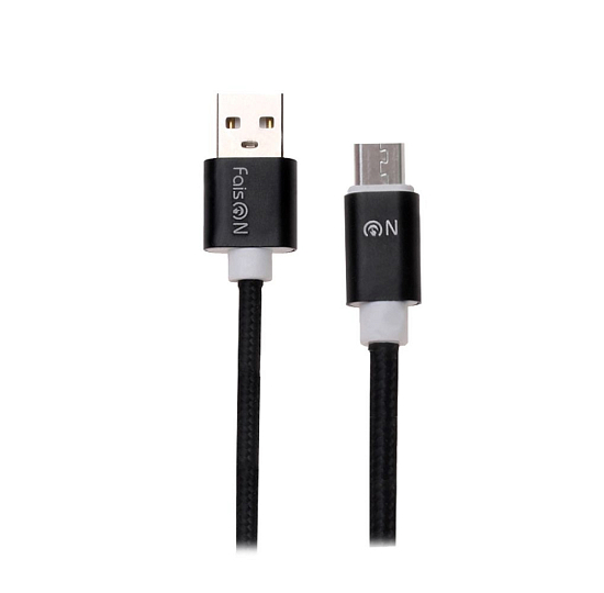 Кабель USB <--> microUSB  1.0м FAISON FX2 чёрный