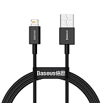 Кабель USB <--> Lightning  2.0м BASEUS Superior Series черный (CALYS-C01)