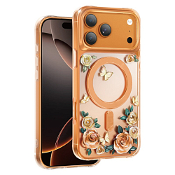 Задняя накладка KEEPHONE ROSELAND MAGSAFE CASE для iPhone 17 PRO MAX, ORANGE
