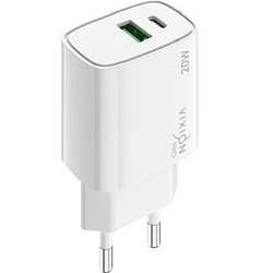 Сетевое ЗУ 1USB/1Type-C 3A VIXION Pro VH-14, белое, 20W