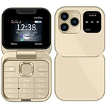 Телефон МИНИ i16 PRO mini раскладушка золотой