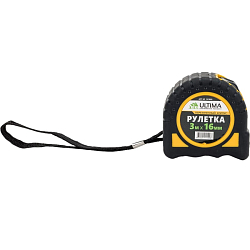 Рулетка  3м х 16мм ULTIMA 131005, обрезиненный корпус