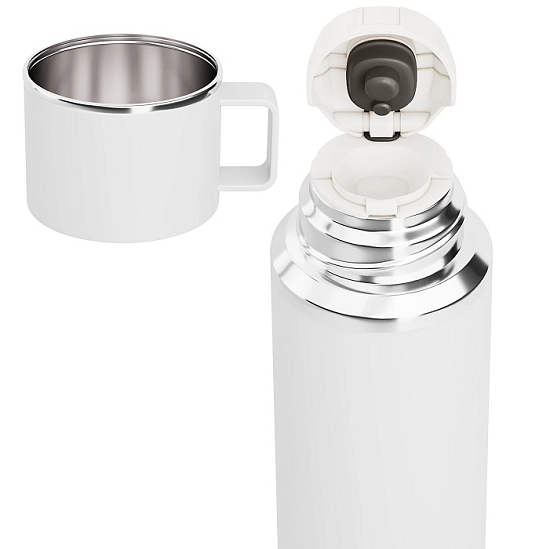 Термос 0,75л JOYLUX ULTRA, нерж. сталь белый матовый, 700315