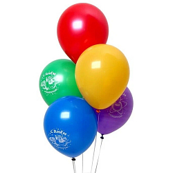 Шар латексный 12" "Буба" монохром принт, набор 5 шт. 9623306