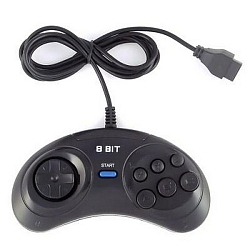 Джойстик 8-bit Dendy 9p (форма Sega) 15р широкий разъем