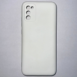 Задняя накладка SILICONE COVER для Samsung Galaxy A02S белый