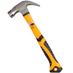 Молоток - гвоздодёр, 450гр., фиберглассовая двухкомпонентная ручка, с магнитом ВИХРЬ 73/6/8/8