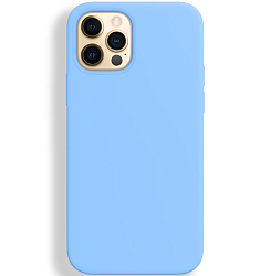 Задняя накладка Silicone Case для iPhone 12 Pro (16 сине-голубой)