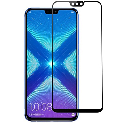Противоударное стекло 3D NONAME для HUAWEI Honor 8X черное, техпак