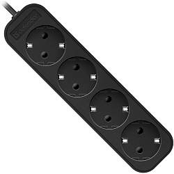 Сетевой удлинитель  5.0м DEFENDER M450 4 розетки, 10А, черный, с/з
