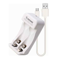 Зарядное устройство КОСМОС KOC801USB 1-2 AA/AAA питание от USB шнур.