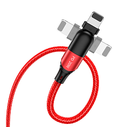 Кабель Lightning <--> Type-C  1.2м HOCO U100 Orbit, красный
