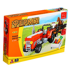 Конструктор KEYIXING Ферма «Трактор с животными», 215 деталей 134021