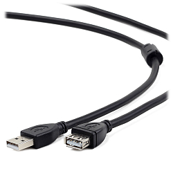 Кабель-удлинитель USB  3.0м Pro GEMBIRD/CABLEXPERT CCF2-USB2-AMAF-10, черный, пакет
