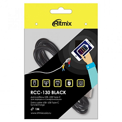 Кабель USB <--> Type-C  1.0м RITMIX RCC-130 черный