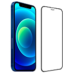 Противоударное стекло 9D KEIS для iPhone 12 Pro Max черное, полный клей