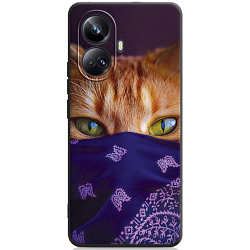 Силиконовый чехол DF для Realme 10 Pro+ (5G) DF rmCase-29 (black) Art003