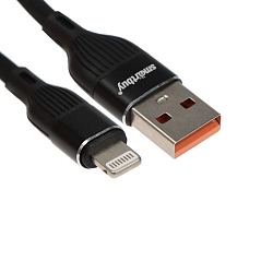 Кабель USB <--> Lightning  1.0м SMARTBUY S72 черный (iK-512-S72b)