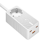 Сетевое ЗУ 1USB/2Type-C DEPPA 11450, белый, 67Вт