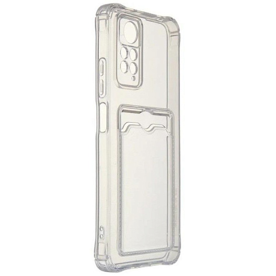 Задняя накладка ZIBELINO Silicone Card Holder Case для Xiaomi Redmi Note 11 4G/11S 4G (прозрачный) защита к