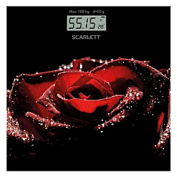 Весы Scarlett SC-BS33E028 стекло, 180 кг (черный)