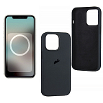 Силиконовый чехол SILICONE CASE для iPhone 13 Pro Max Midnight (MagSafe + анимация NFC) с LOGO