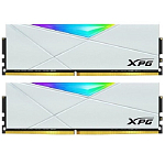 Оперативная память DDR4 32Gb (2*16Gb) ADATA XPG SPECTRIX D50 RGB White AX4U320016G16A-DW50 Non-ECC, CL16, 1.35V, Heat Shield