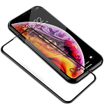 Противоударное стекло 3D NONAME для iPhone 11 Pro/Xs/X черное защитой динамика от пыли