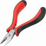 Длинногубцы прямые 130мм MATRIX Mini 17810, никелированные, авторазжим, 2к рукоятки